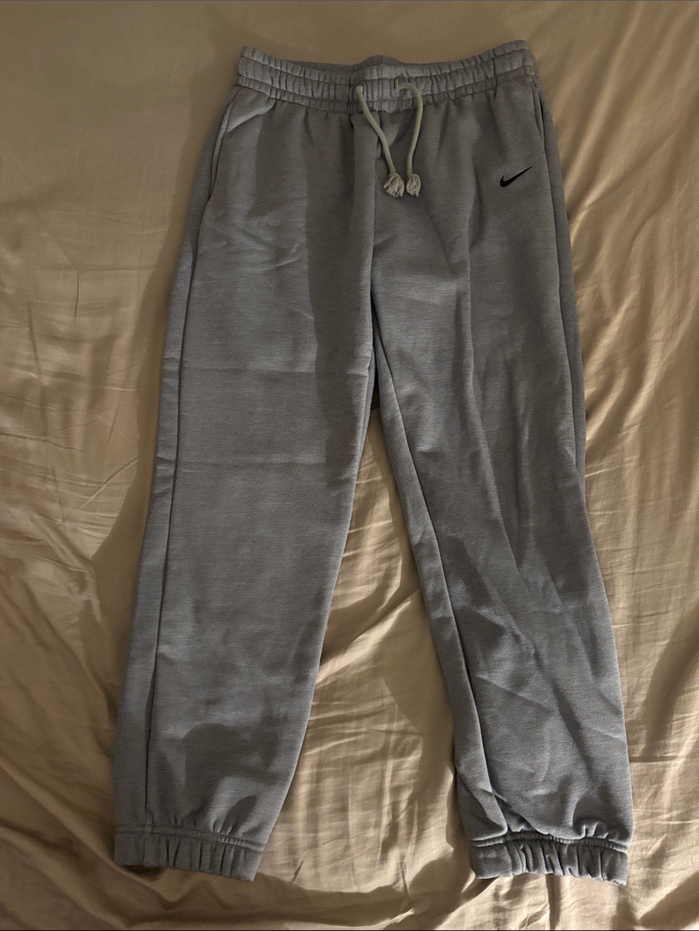 Nike Gray Track Pants with Drawstring